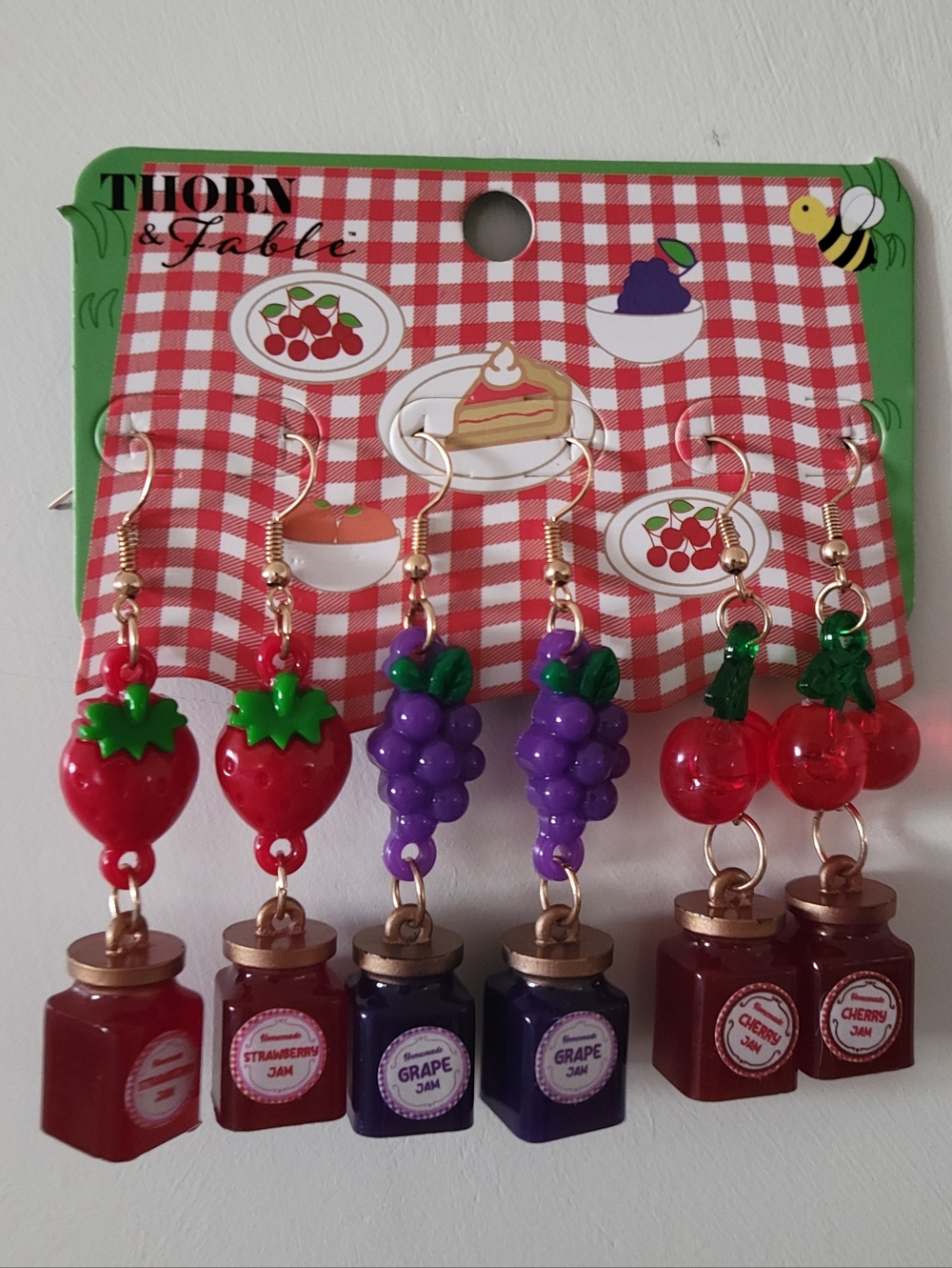 Thorne & Fable Set of Fruit and Jam Earrings